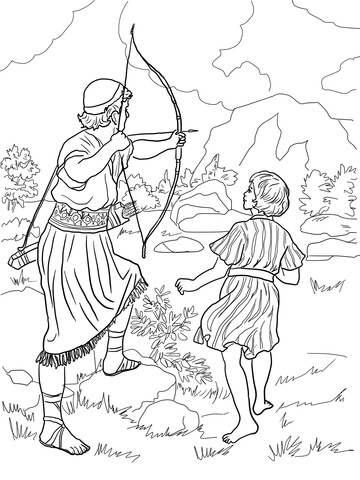 Jonathan Warns David Coloring Page